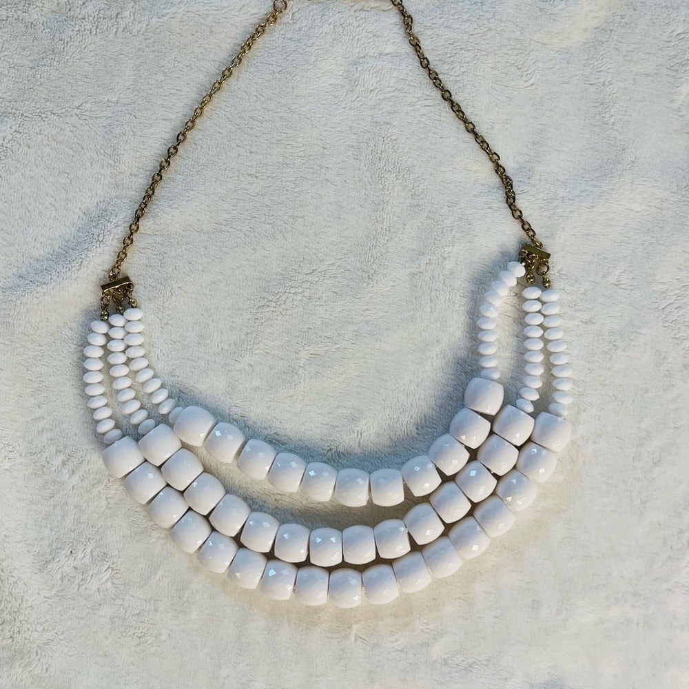 White Beaded Necklace